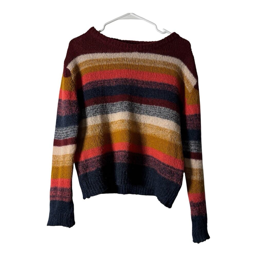 Berretti Multicolor Blue & Pink Wool Blend Sweater Made in Italy Size Medium